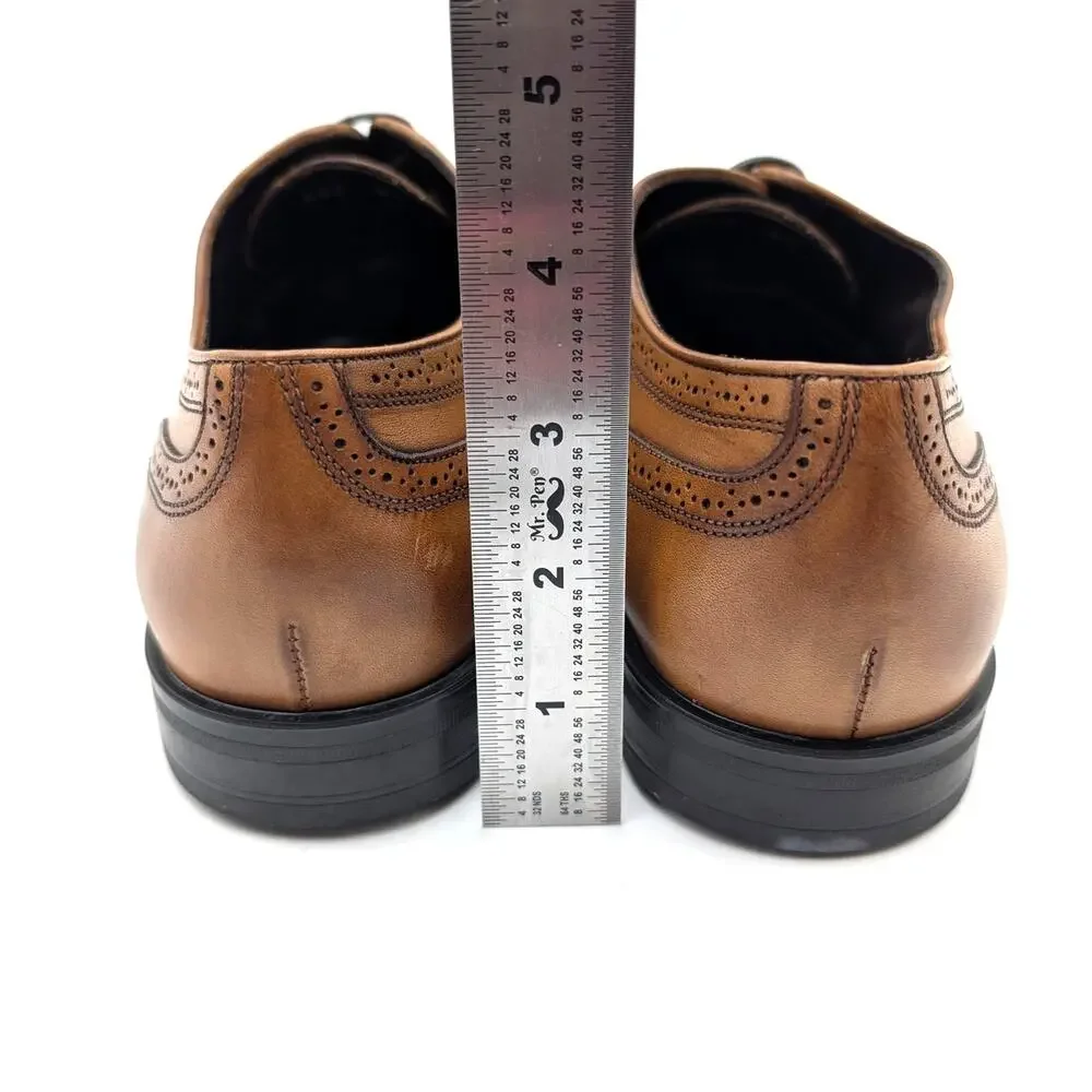 To Boot New York Phelps Cap Toe Oxford Shoes Men's Brown Size US8.5 EU41.5